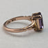 British vintage jewelry amethyst 9ct gold ring